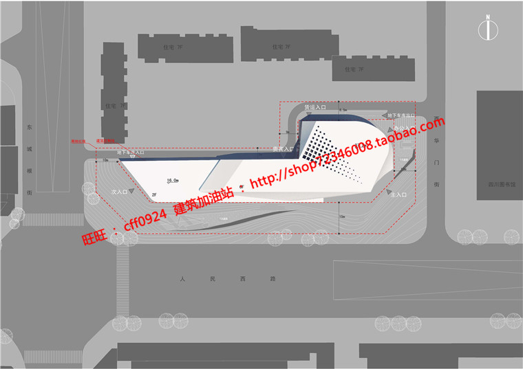 NO01516美术展览馆设计项目资源cad图纸平立剖效果图文本-19