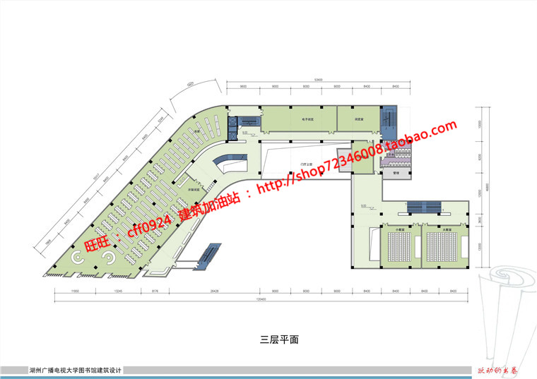 NO01277现代图书馆建筑方案设计多层教育建筑cad图纸效果图s...-19