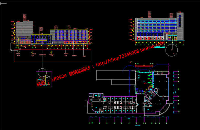 NO00207产业园办公楼多元化设计酒店cad总图平立剖图纸效果图-12