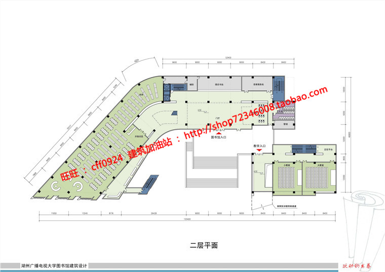 NO01277现代图书馆建筑方案设计多层教育建筑cad图纸效果图s...-16