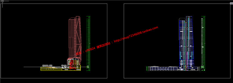 NO00410cad图纸+效果图+文本城市综合体商业/办公/酒店精品原...-31
