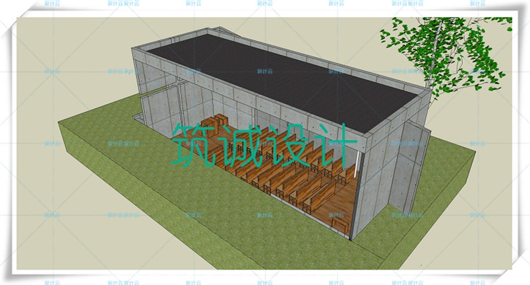 TU00022光之教堂 SU+CAD+PPT 安藤忠雄的大师作品分析-3