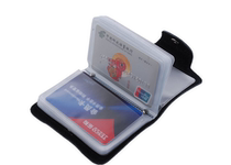 Document Pack PU Imitation Leather Card Bag card Sheet Clips Business Card Bag Embossed Advertising Bankcard 24-bit Card Package