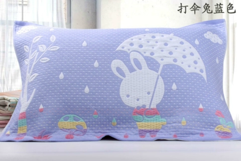 Khăn gối cotton hoàn toàn nguyên chất bốn mùa thoáng khí cho học sinh dày lên một chiếc khăn gối dài một vài đám cưới dập nổi khăn bông gối