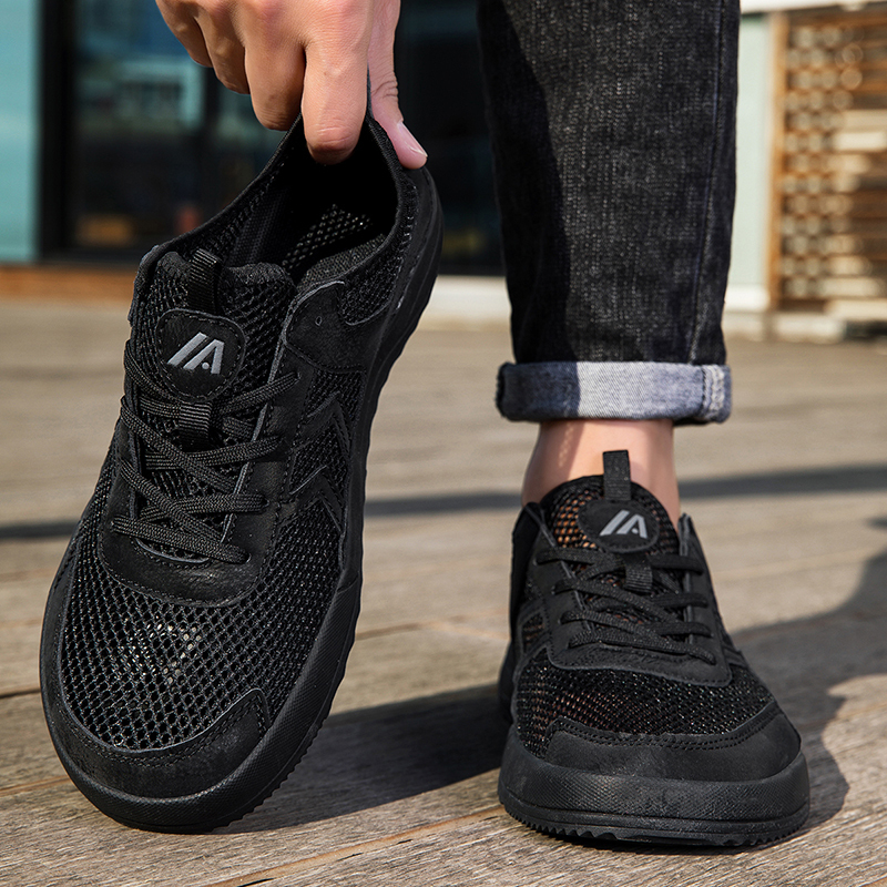 Shoes with Widened Toe Box, Extra Wide 4E Last, Mesh Upper, Extra Large Size, Widened Cut-Out Sneakers, Non-Slip, Wide-Foot-Friendly, Sports Casual Shoes