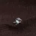 Wang Peach Blossom Bạc nguyên chất S990 Retro Bạc Thái Sterling Silver Fox Ring Thời trang Nữ Mở Vòng Trang sức Bạc Cá tính - Vòng đeo tay Cuff