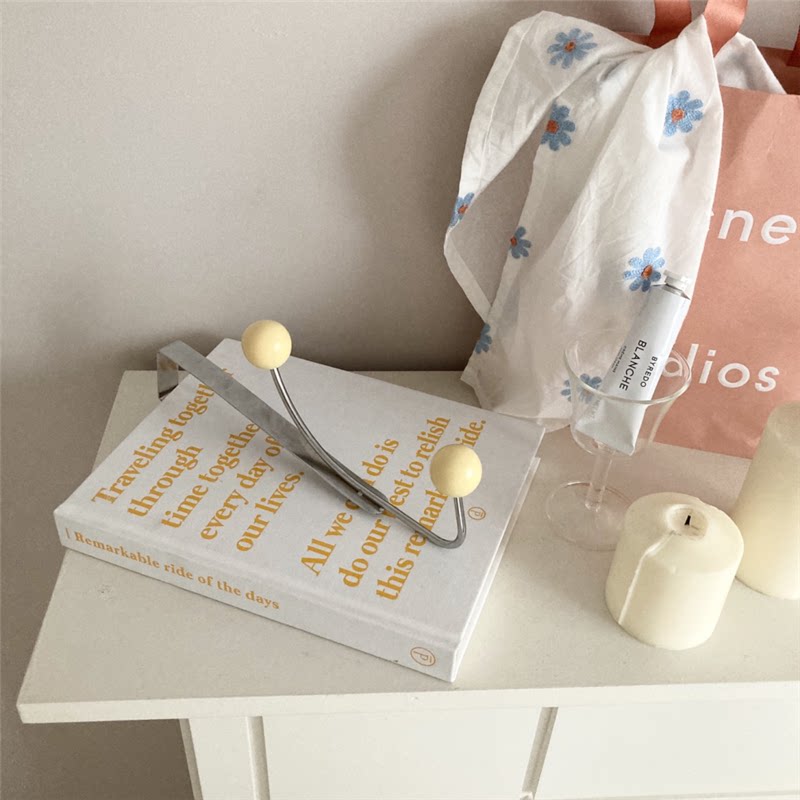 Металлические стойки 好市民大发 韩国vintage铁艺奶油白洗手间卧室门后挂钩衣架装饰