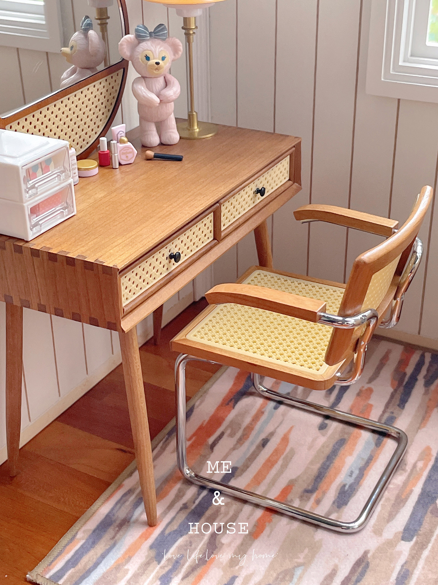 bjd场景道具娃屋 悬臂坐椅/弯管椅 6分娃屋家俱迷你微缩模型玩具