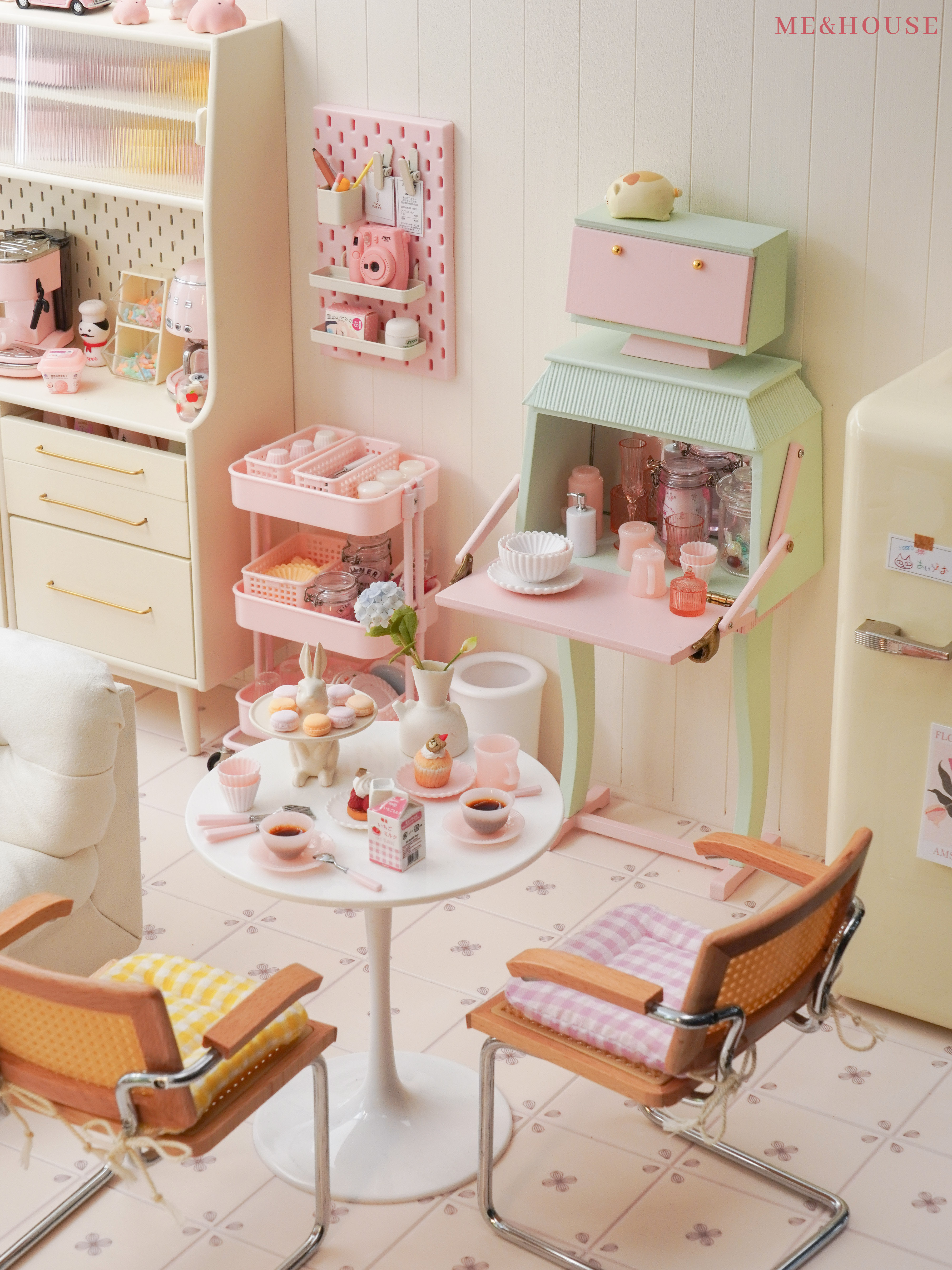 bjd场景道具娃屋 悬臂坐椅/弯管椅 6分娃屋家俱迷你微缩模型玩具