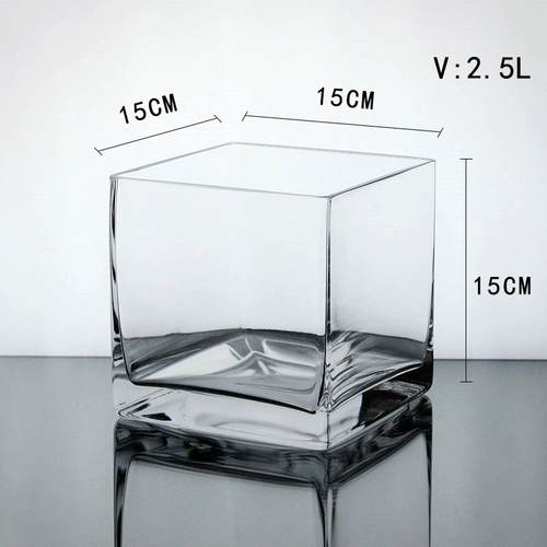 Русалочная квадратная квадратная интегрированная аквариума сгущенным на рабочем столе борьба с рыбой резервуар золотой рыбка танка домохозяйственная гидропонная посуда ваза цветок цветок большой