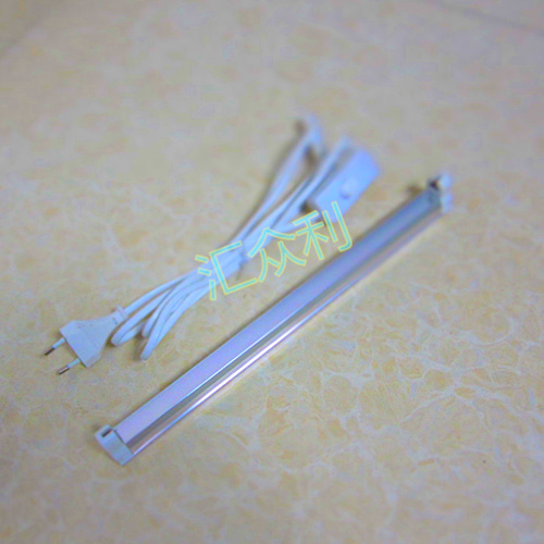 国产T5 T8 荧光灯管灯座4W灯架6W 8W 10W 15W 支架配带开关电源线