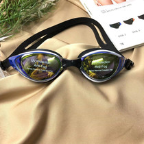 High definition anti-fog black swimming goggles men and women flat light large frame electroplating adults waterproof swimming goggles unliking and cool new