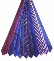 Tie male Korean version of business marriage narrow thin tie 6CM striped tide black blue silk scarf