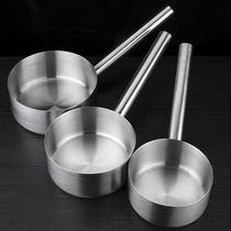 304 stainless steel Hong Kong type thickened non-magnetic flat bottom water spoon kitchen spoon flat bottom water shell thick water scoop food water scoop soup