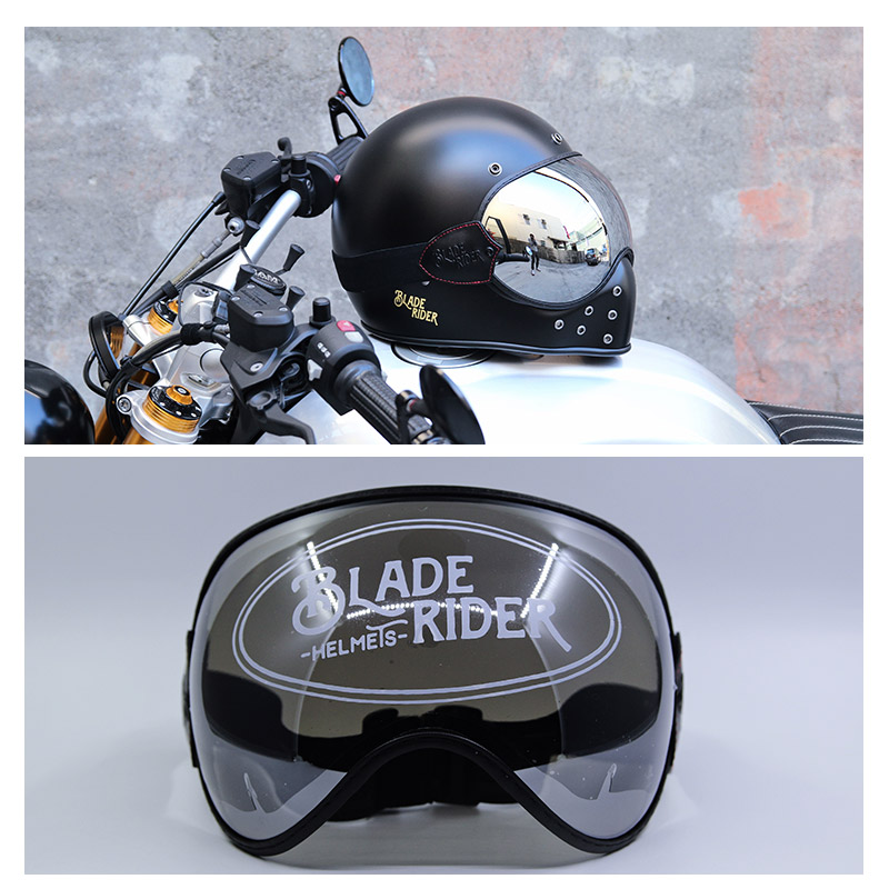 Taiwan imported BLADE RIDER blade knight Harley retro helmet personality lens windshield lens