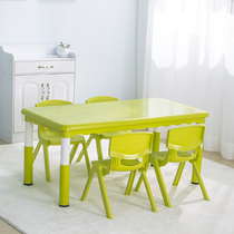 Kindergarten table and chair glossy childrens bright surface can scrub childrens baby desk to eat draw and learn