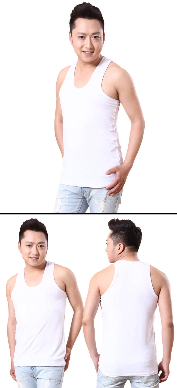 Cực lớn trung niên căng trắng vest mùa hè của nam giới bông dòng dưới hurdle cotton mỏng cộng với chất béo áo lỏng lẻo áo ba lỗ tanktop nam