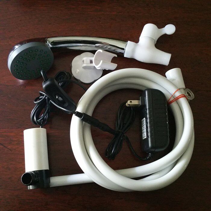 Hot sale 12V power supply 18W electric submersible pump shower bath artifact simple shower suction cup adjustable