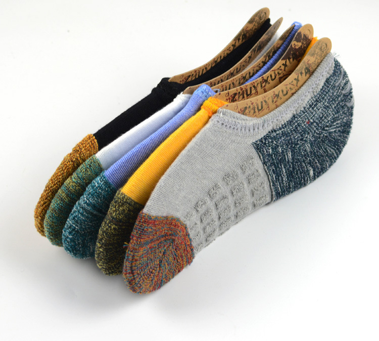 Foreign Trade Factory Export Orders Towel Bottom no smelly feet Sweat National Wind Boat Socks Low socks Sox Stealth Sox 