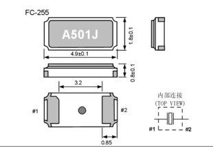 Patch passive crystal FC-255 FC-255 CM519 CC4V 32768KHZ 32 768K 2P 4 9 * 1 8