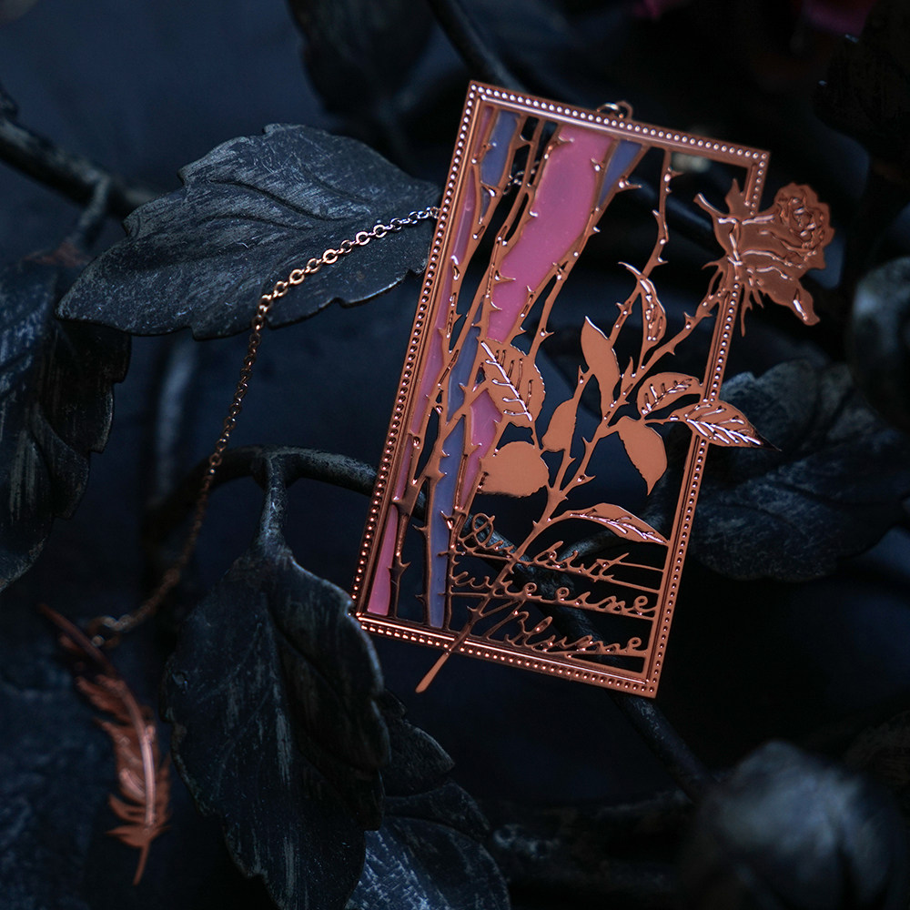 byears white night original rose metal hollowed-out bookmark creative table white love art lovers birthday present