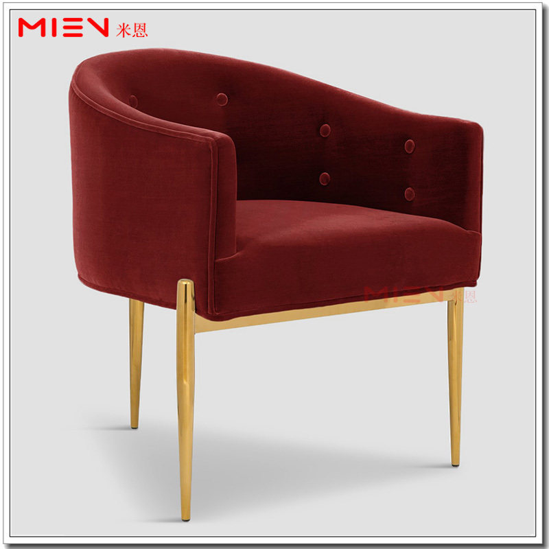 New Morden Sample House Display Center Business Talks Chair Stainless gold Jewelry Chair Hugh Cafe Lounge Bar