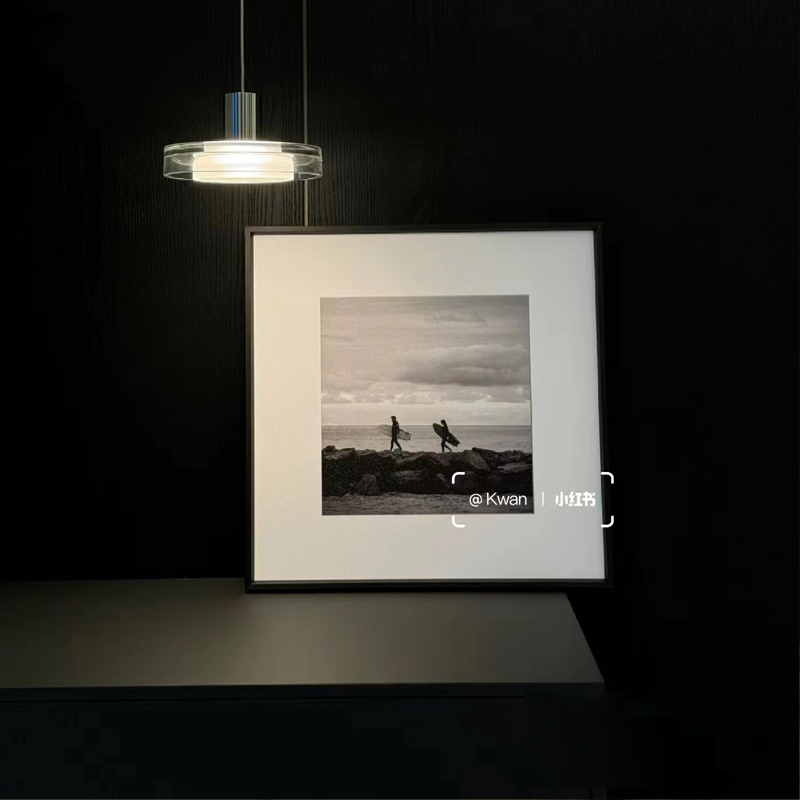Modern Black and White Photo Wall Photography Artwork Hanging Painting Italian Minimalist Restaurant Decorative Painting High-End Bedroom Bedside Painting