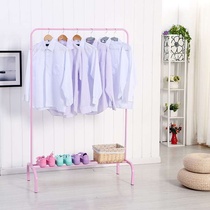 Black and White pink clothes rack floor clothes rack horizontal bar style drying indoor cool clothes rack drying rack