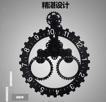 Miaoke brand creative clock triangle gear clock gear wall clock quartz clock European mechanical sun and moon gear wall clock