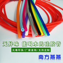 Color silicone tube 4x6 inner diameter 4 outer diameter 6mm leather tube elastic food grade odorless high temperature resistant silicone tube hose
