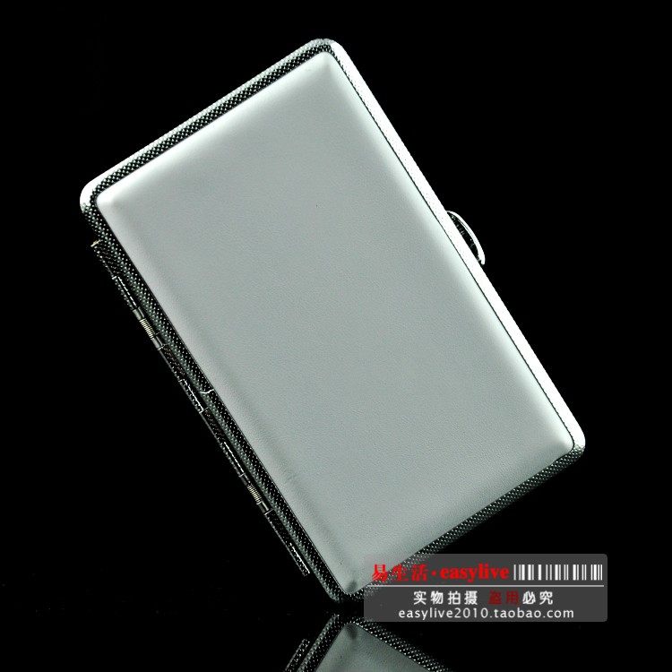 Double-gun ultra-thin tobacco case 14 Mount Lengthened White Romance Lady's Choice