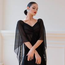 TID Latin dance practice clothes new one-piece tops for women adult advanced chiffon yarn floating sleeves professional national standard dance clothes
