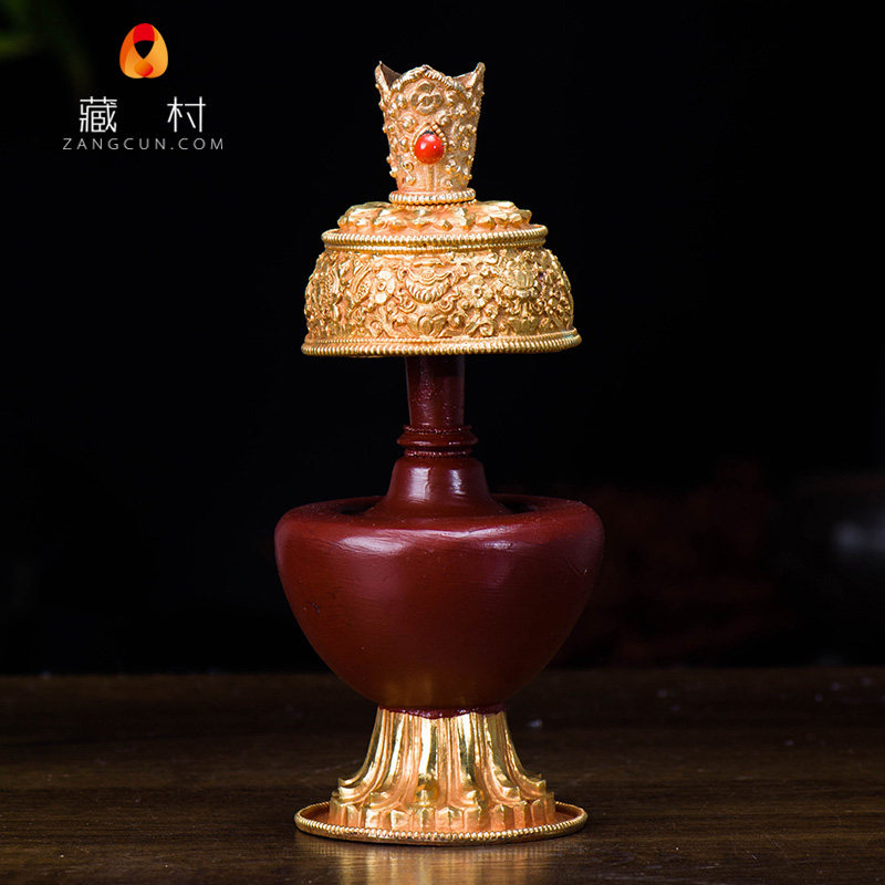 Buddhist supplies Nepal imported tantra offering Buddha empowerment offering handmade pure copper water purification bottle Pemba pot Ben ba pot