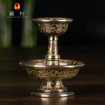 Pure Tonggong wine glass Tibetan Buddhism Nepal handmade red copper engraving flowers gilded close to the Buddhas cup for a cup