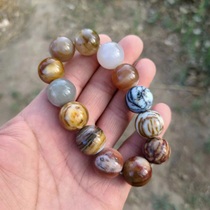 Yu Hengxuan Collection Burmese Tree Jade Bracelet Buddha Beads Colorful Wood Grain Rare Color Cultural Toy Bracelet Special Price