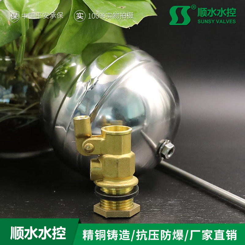 Stainless steel float valve automatic water level control valve water tank water tower 4 minutes 6 points water inlet valve switch float ball valve