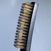 Copper wire brush for cleaning copper coins and ancient coins Copper wire brush for rust removal soil removal and decontamination brush plastic handle copper brush 6 yuan