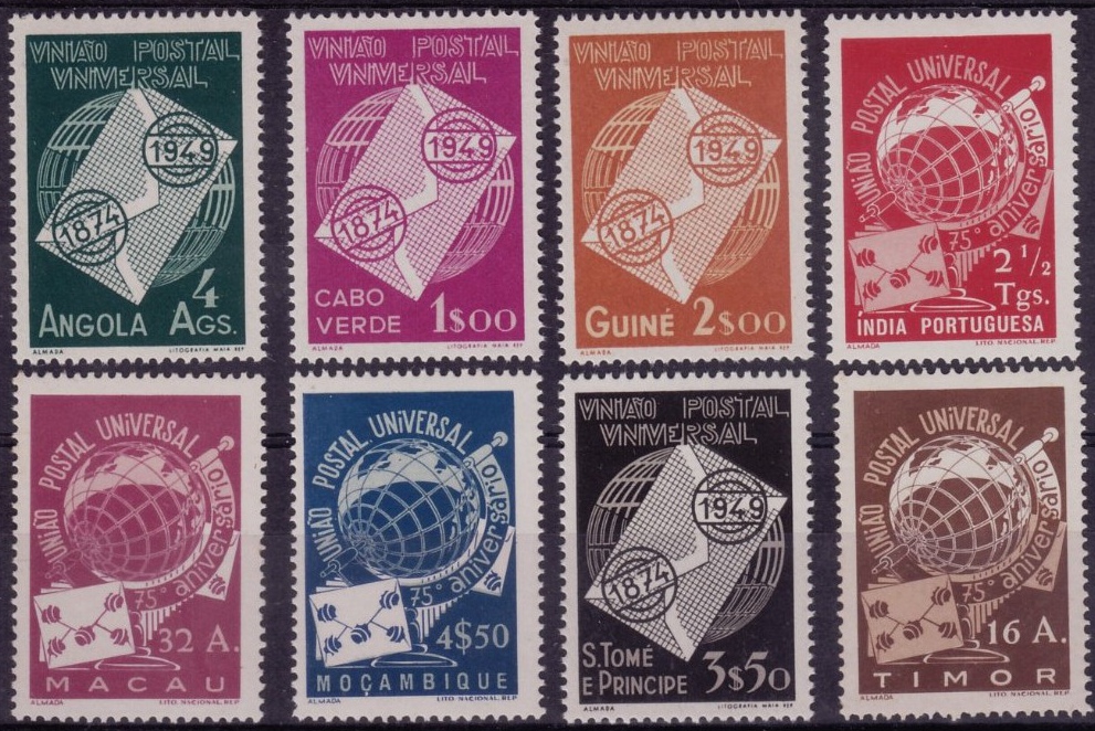 Macao 1949 UPU 75th Anniversary Portuguese Territorial Stamps Daquan 8 New Original Rubber All-in-one