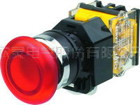 Hingling button switch mushroom 22D bore 22MM high-quality mushroom flat button LAN38-22D-11M