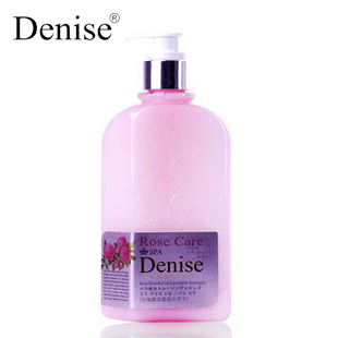Denise丹尼诗玫瑰精油柔顺洗发水400ml丝滑卷发 染发护发洗发露