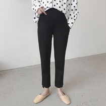 Spring and autumn 2021 Korean version of pregnant womens pants fashion temperament pregnant woman irregular Roman pants 90% tobellied pants to be slim fit