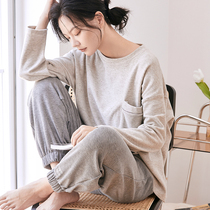 Spring and autumn clothing Korean version of the Moon clothing postpartum pregnant womens pajamas September 10th 11th maternity feeding breastfeeding home clothing autumn