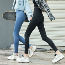 Shark pants women wear autumn and winter thick belly lift hip plus velvet leggings tight yoga slim leg Barbie pants winter