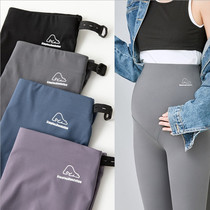 Pregnant women leggings shark pants Spring and Autumn plus velvet thick size yoga belly pants autumn wear small foot trousers