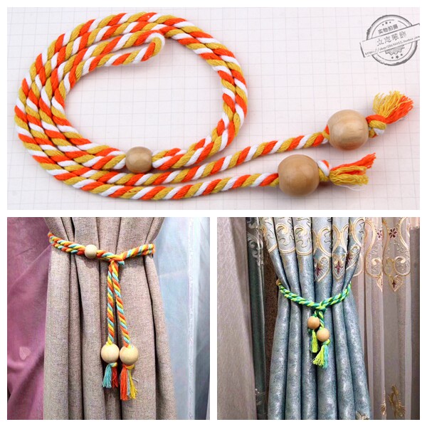 Standing Spirit Decorative European-style Curtains Hanging Ball Flow Suaccessories Curtain-buttoned Curtains Strap Decorative hanging ears Buddhist Tying Ropes
