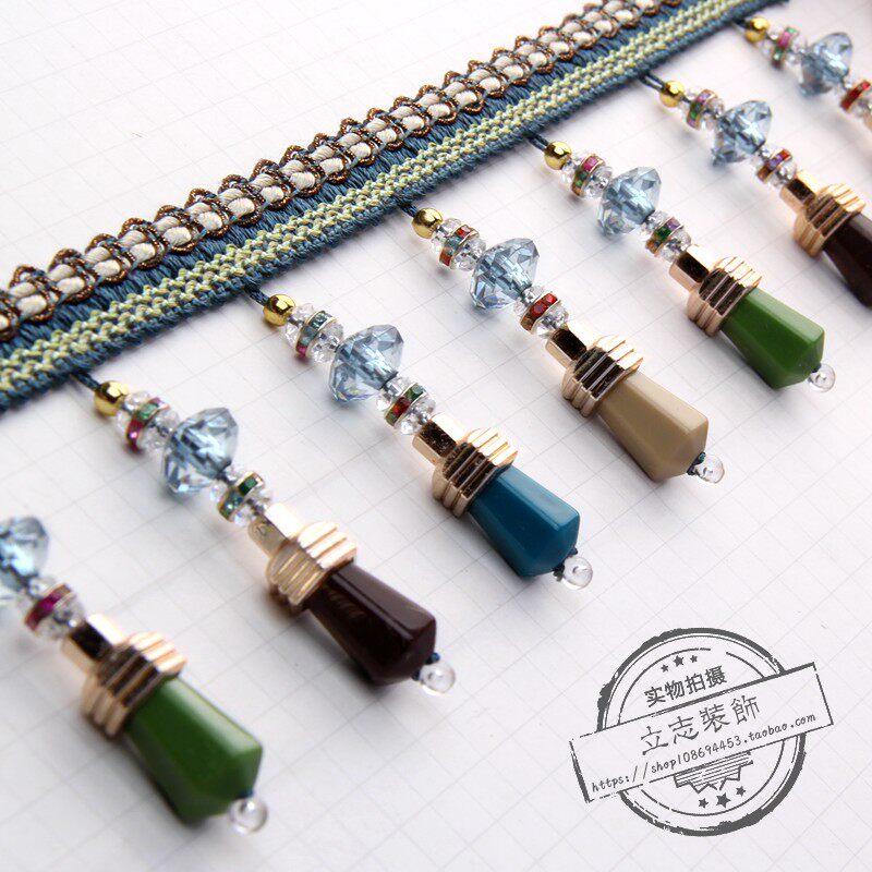 Drapes lace national wind truck Truck Decoration Accessories Sofa Accessories Flow Suplats three-color Confectionery Beads Lace