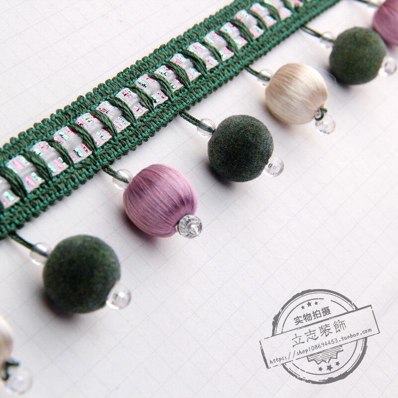 Curtain Lace National Wind Truck truck Decorative Accessories Sofa Accessories Flow Suplatoon Suede Multicolored Suede Beads Bag Silk Beads