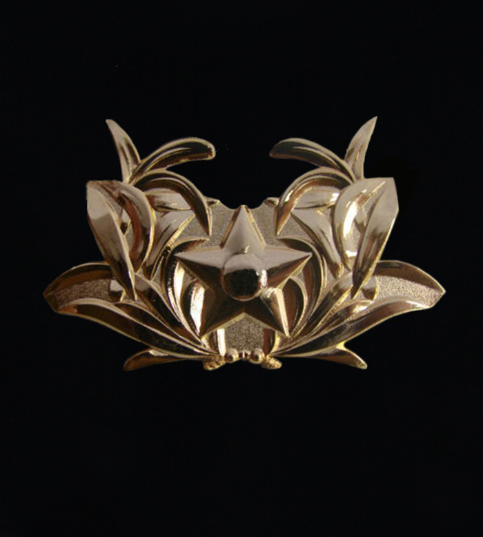 Film and TV props Armed Forces Metal insignia Military hat emblems Cap Emblem Pure Bronze Cap Emblem