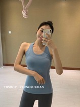 YEUNGSUKHAN I-SHAPED BACK LULU YOGA VEST * SUMMER YOGA PILATES BREATHABLE BLOUSE WITHOUT CHEST PAD