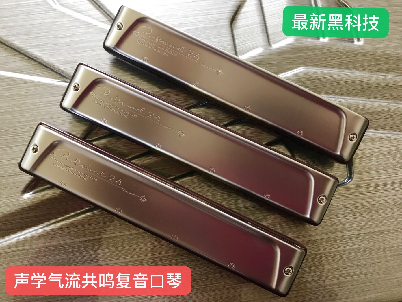 Kongsheng 2420 acoustic airflow resonance polyphonic harmonica polyphonic professional non-Guoguang Chimei Oriental swan harmonica